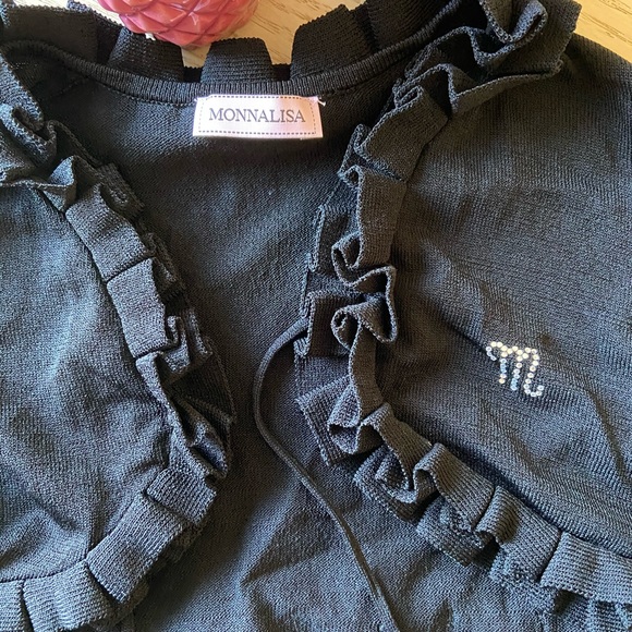 Monnalisa shrug cardigan black - Picture 3 of 5